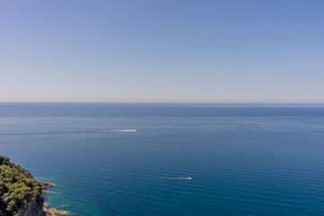 Italy, Cinque Terre, Corniglia, an island in the middle of a body of water