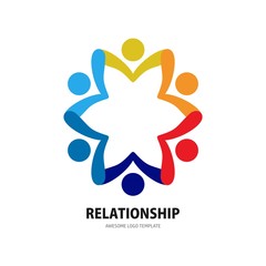 Friendship and relationship logo template