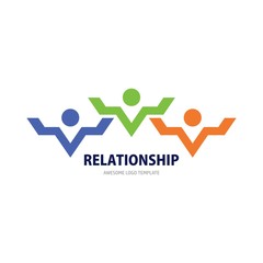 Friendship and relationship logo template