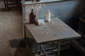 Frühstücksplatz in einer Brikettfabrik