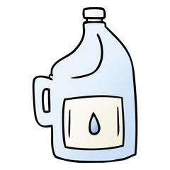 gradient cartoon doodle of a large drinking bottle