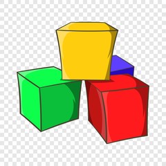 Fototapeta premium Baby cubes icon in cartoon style isolated on background for any web design 