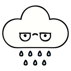 cute cartoon rain cloud