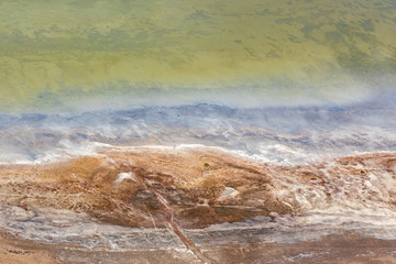 Abstract aerial view of coastline on the Great Ocean Road, Melbourne, Australia