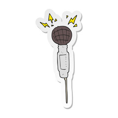 Obraz premium sticker of a cartoon microphone