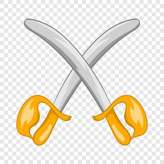 Toy swords icon in cartoon style isolated on background for any web design 