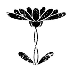 distressed symbol flower