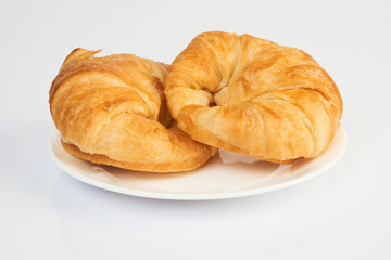 Fresh croissant isolated on a white background