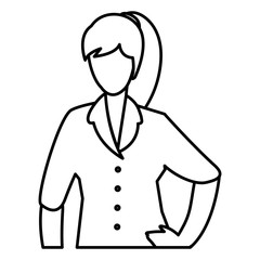 beautiful and young woman character