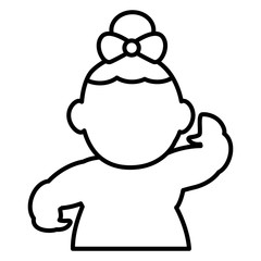 cute little girl baby character