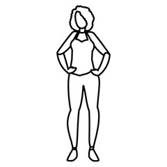 beautiful and young woman character