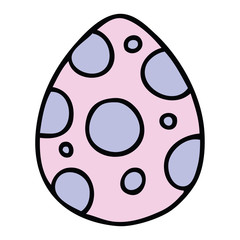 quirky hand drawn cartoon easter egg