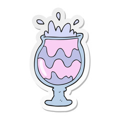 sticker of a cartoon weird cocktail