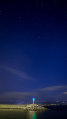 Fotograf&iacute;a nocturna en el puerto de Porto do Son