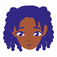 little black girl head character
