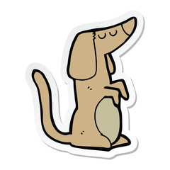 sticker of a cartoon dog