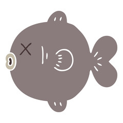 quirky hand drawn cartoon fish