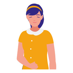 beautiful and young woman character