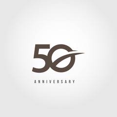 50 Year Anniversary Vector Template Design Illustration