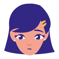 beautiful woman head avatar character