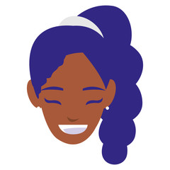 beautiful woman black head character