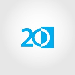 20 Year Anniversary Vector Template Design Illustration