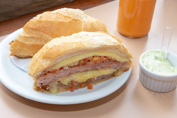 sandwich with brazilian sausage