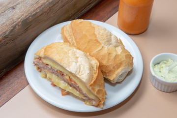 sandwich with brazilian sausage