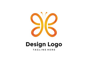 Vector logo design,butterfly icon
