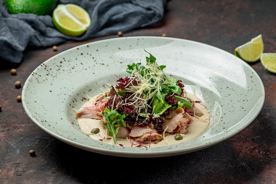 vitello tonato on a plate