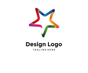 Vector logo design,star icon