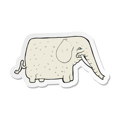 sticker of a cartoon big elephant