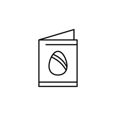 card, Easter, egg icon. Element of easter day icon. Thin line icon for website design and development, app development. Premium icon