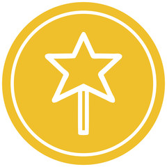 magic wand circular icon