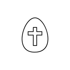 Obraz premium Easter, egg, holiday icon. Element of easter day icon. Thin line icon for website design and development, app development. Premium icon