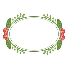 Vector illustration pink flower frame with backdrop hand drawn