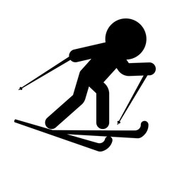 Isolated skiing person icon. Vector illustration design