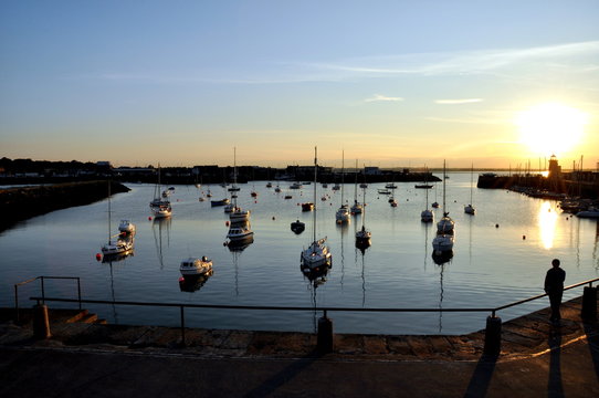 Boats at rest in Howth Harbor Ireland