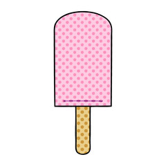 quirky comic book style cartoon ice lolly