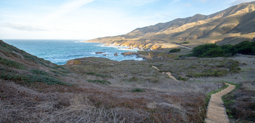 Hiking trail near Carmel and Monterey on the central coast of California United States