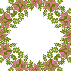 Naklejka premium Vector illustration art flower frames blooms with card hand drawn