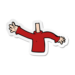 sticker of a cartoon body