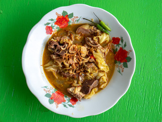 The Most Popular Traditional Beef Tongue Curry Soup with Coconut Sauce