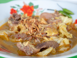 The Most Popular Traditional Beef Tongue Curry Soup with Coconut Sauce