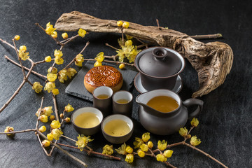 Obraz na płótnie Canvas 中国茶セット　Chinese tea set of beauty and health