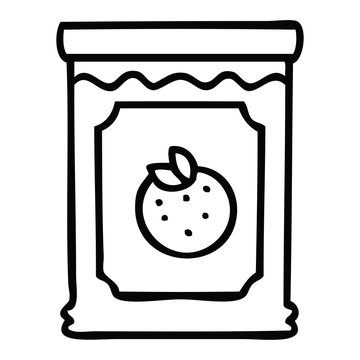 recommend clip art: quirky line drawing cartoon jar of marmalade