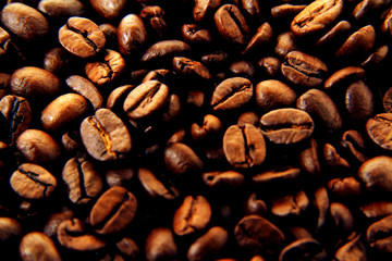 Coffee beans texture background