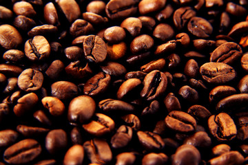 Coffee beans texture background