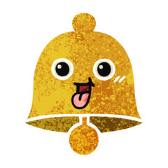 retro illustration style cartoon bell