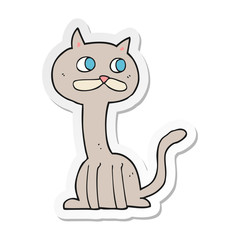 sticker of a cartoon cat